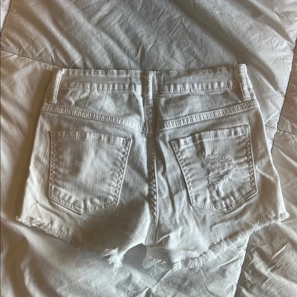 Just USA White Button-Up Denim Shorts - Picture 3 of 8